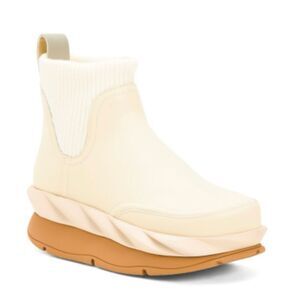 4CCCCEES Leather Mellow Flow Ivory Chelsea Boots Size EU 36/US 6 NIB